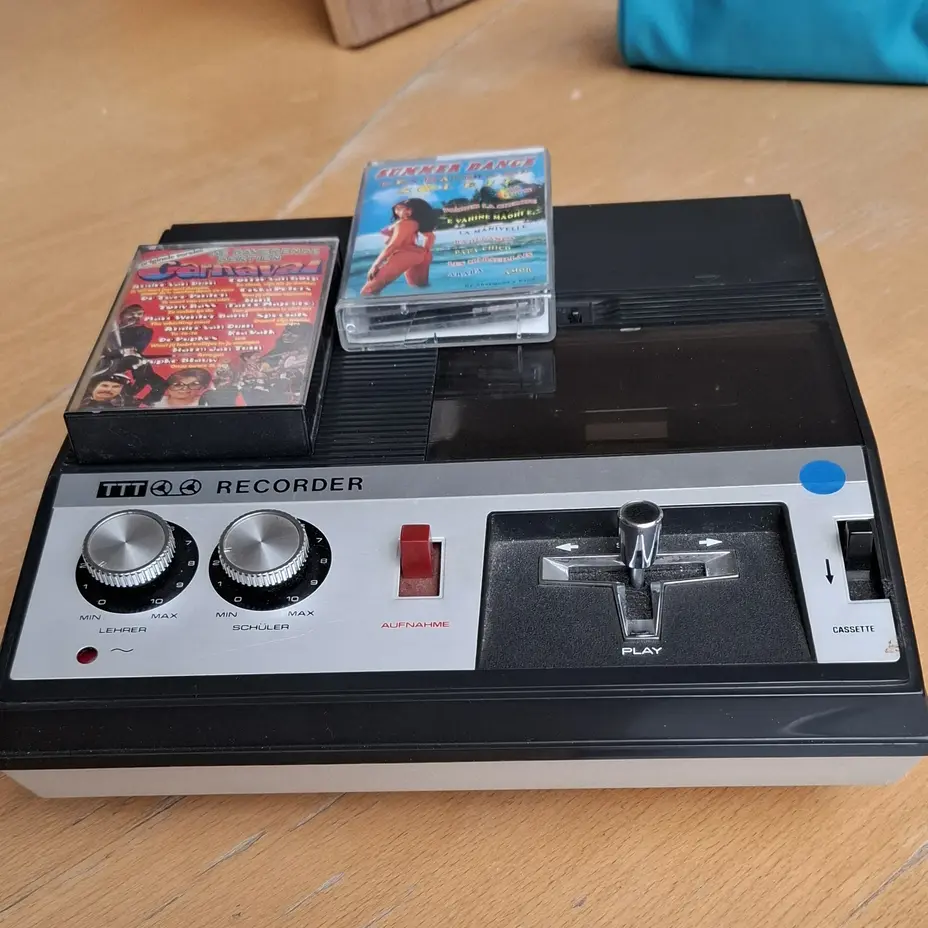 vierkante cassetterecorder