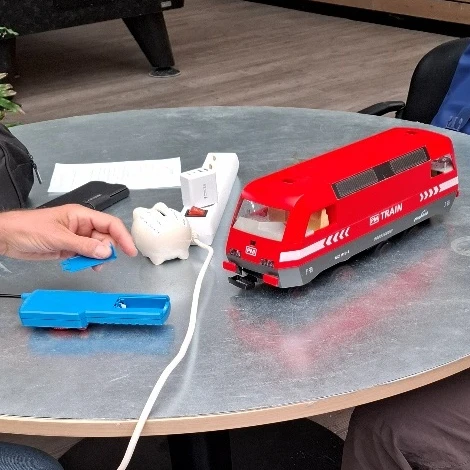 Playmobil trein op tafel