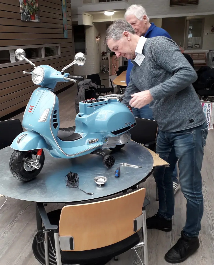 Vespa opengemaakt